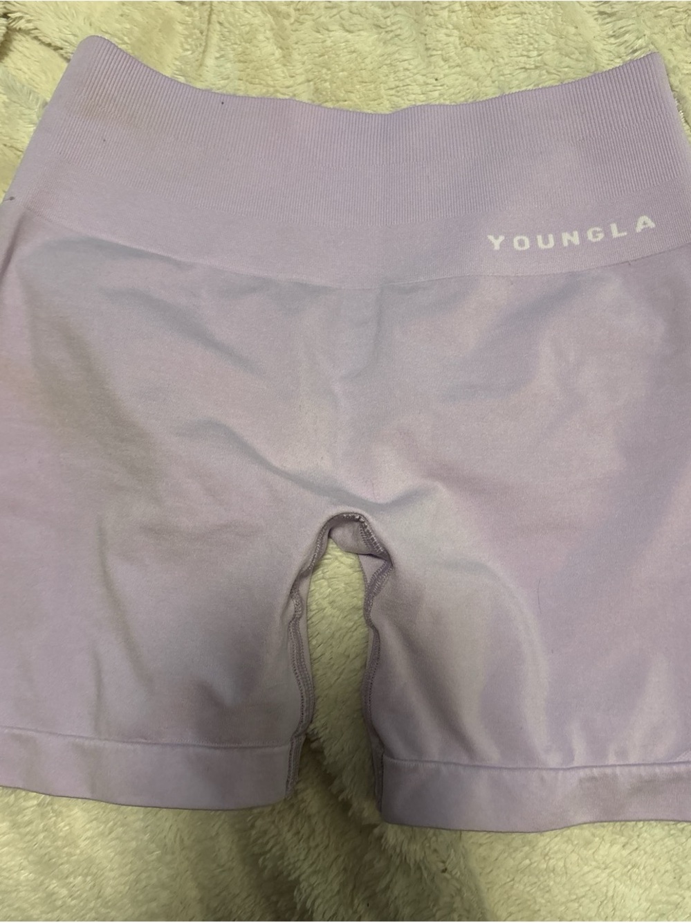YOUNGLA Women’s Lavender Seamless Bike Shorts